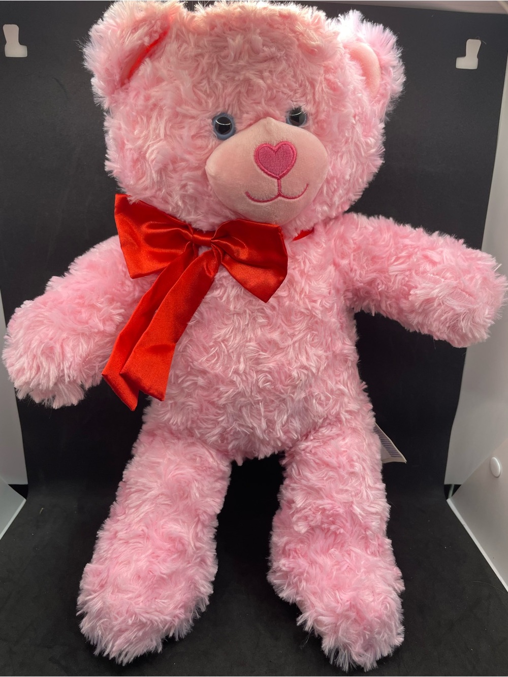 Build a Bear Plush Bear With Heart Nose Pink 16" BAB